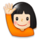 Person Raising Hand - Light emoji on Samsung